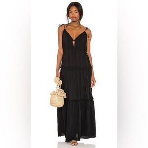 Karina Grimaldi Solana Maxi Dress in Black Size Small